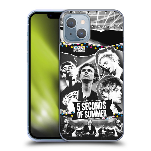 5 Seconds of Summer Posters Torn Papers 1 Soft Gel Case for Apple iPhone 14