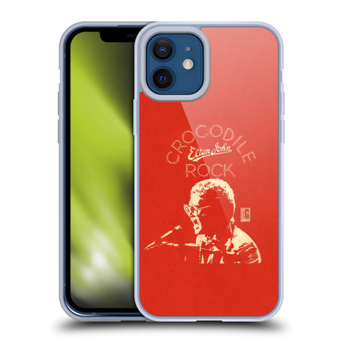 Elton John Artwork Crocodile Rock Single Soft Gel Case for Apple iPhone 12 / iPhone 12 Pro