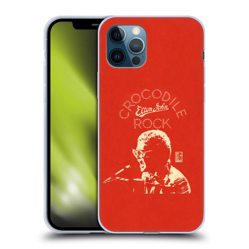 Elton John Artwork Crocodile Rock Single Soft Gel Case for Apple iPhone 12 / iPhone 12 Pro
