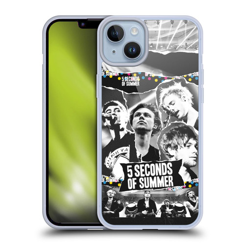 5 Seconds of Summer Posters Torn Papers 1 Soft Gel Case for Apple iPhone 14 Plus