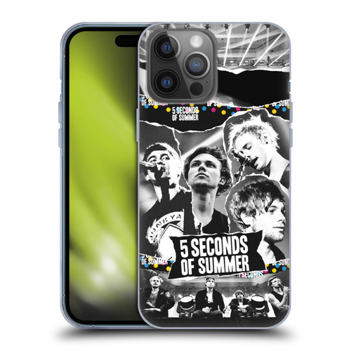5 Seconds of Summer Posters Torn Papers 1 Soft Gel Case for Apple iPhone 14 Pro Max