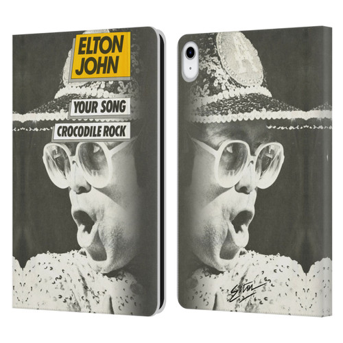 Elton John Artwork Your Song Single Leather Book Wallet Case Cover For Apple iPad 10.9 (2022)