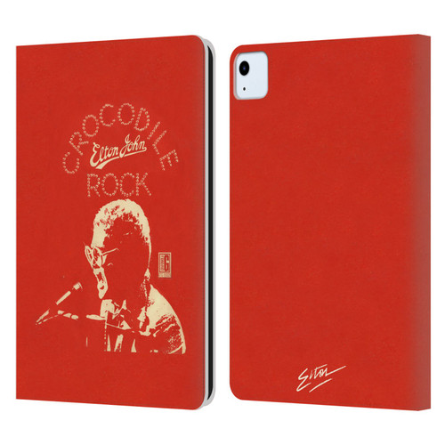Elton John Artwork Crocodile Rock Single Leather Book Wallet Case Cover For Apple iPad Air 2020 / 2022