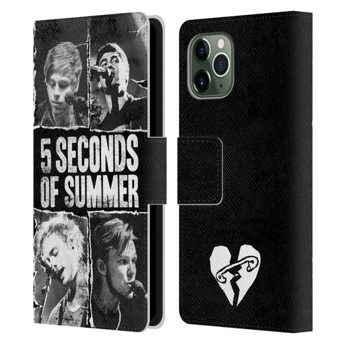 5 Seconds of Summer Posters Torn Papers 2 Leather Book Wallet Case Cover For Apple iPhone 11 Pro