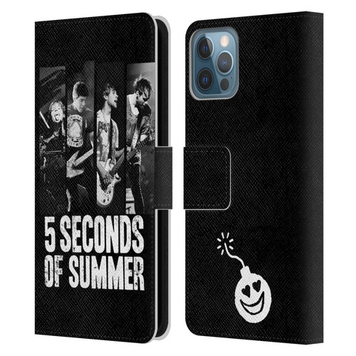 5 Seconds of Summer Posters Strips Leather Book Wallet Case Cover For Apple iPhone 12 / iPhone 12 Pro