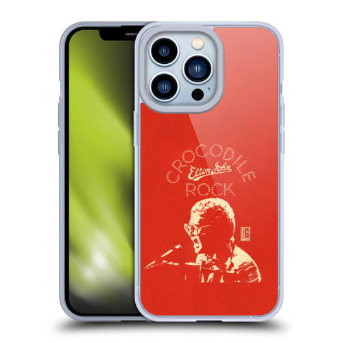 Elton John Artwork Crocodile Rock Single Soft Gel Case for Apple iPhone 13 Pro