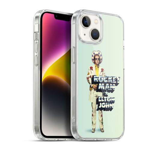 Elton John Artwork Rocket Man Single Soft Gel Case for Apple iPhone 14