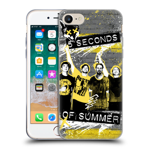 5 Seconds of Summer Posters Splatter Soft Gel Case for Apple iPhone 7 / 8 / SE 2020 & 2022