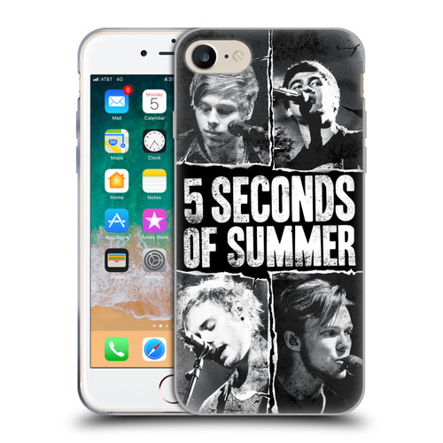 5 Seconds of Summer Posters Torn Papers 2 Soft Gel Case for Apple iPhone 7 / 8 / SE 2020 & 2022