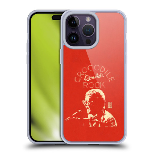 Elton John Artwork Crocodile Rock Single Soft Gel Case for Apple iPhone 14 Pro Max