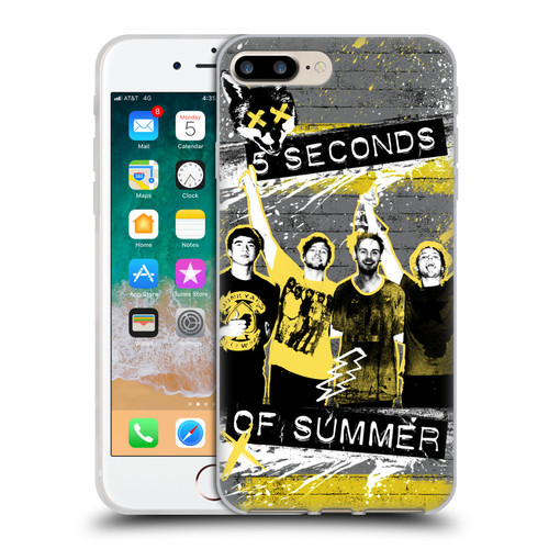 5 Seconds of Summer Posters Splatter Soft Gel Case for Apple iPhone 7 Plus / iPhone 8 Plus