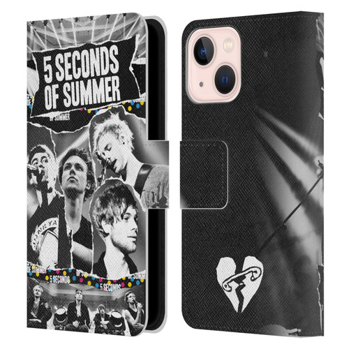 5 Seconds of Summer Posters Torn Papers 1 Leather Book Wallet Case Cover For Apple iPhone 13 Mini