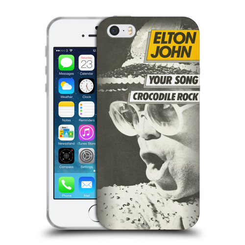 Elton John Artwork Your Song Single Soft Gel Case for Apple iPhone 5 / 5s / iPhone SE 2016