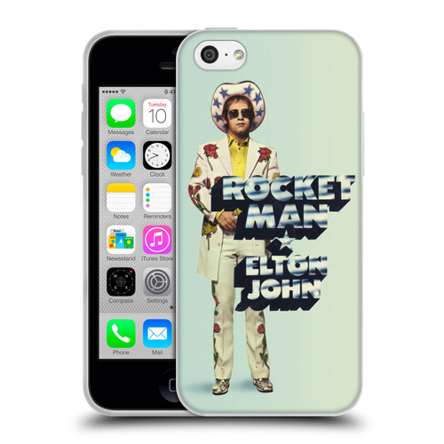 Elton John Artwork Rocket Man Single Soft Gel Case for Apple iPhone 5c
