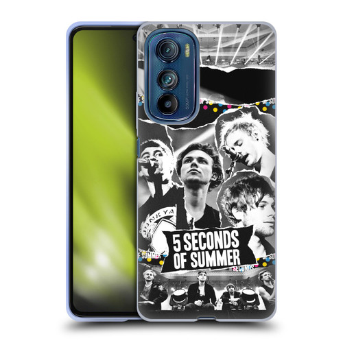 5 Seconds of Summer Posters Torn Papers 1 Soft Gel Case for Motorola Edge 30