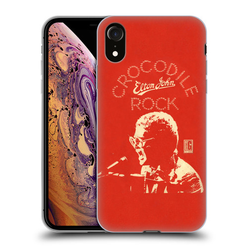 Elton John Artwork Crocodile Rock Single Soft Gel Case for Apple iPhone XR