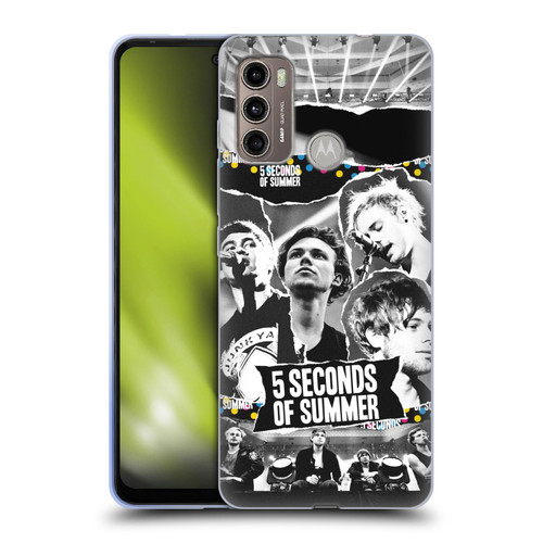 5 Seconds of Summer Posters Torn Papers 1 Soft Gel Case for Motorola Moto G60 / Moto G40 Fusion