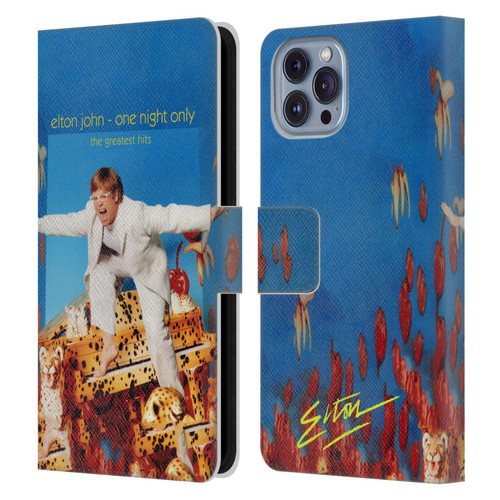 Elton John Artwork One Night Only Album Leather Book Wallet Case Cover For Apple iPhone 14
