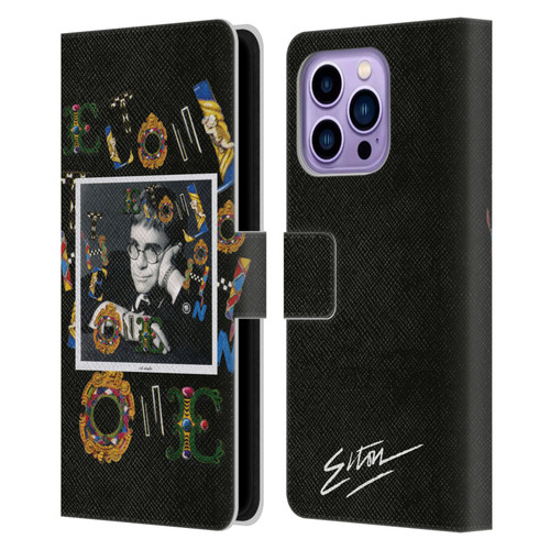 Elton John Artwork The One Single Leather Book Wallet Case Cover For Apple iPhone 14 Pro Max