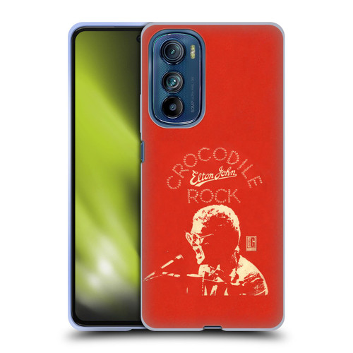 Elton John Artwork Crocodile Rock Single Soft Gel Case for Motorola Edge 30