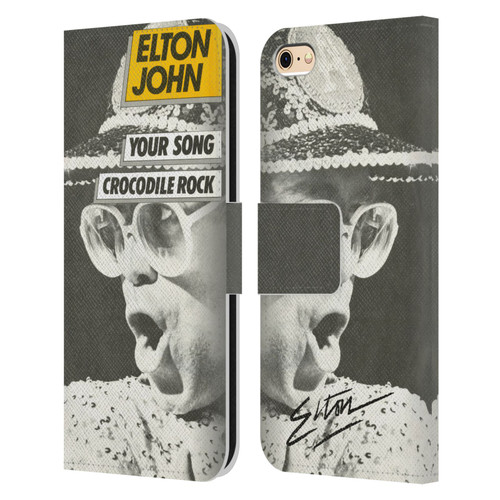 Elton John Artwork Your Song Single Leather Book Wallet Case Cover For Apple iPhone 6 / iPhone 6s