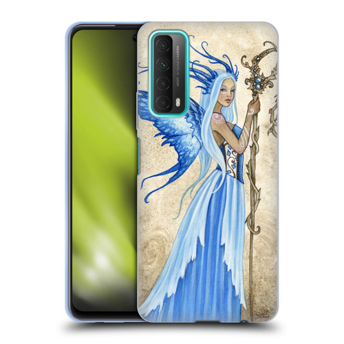 Amy Brown Elemental Fairies Blue Goddess Soft Gel Case for Huawei P Smart (2021)