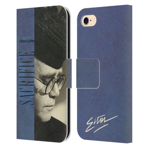 Elton John Artwork Sacrifice Single Leather Book Wallet Case Cover For Apple iPhone 7 / 8 / SE 2020 & 2022