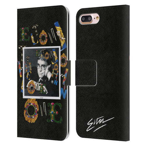 Elton John Artwork The One Single Leather Book Wallet Case Cover For Apple iPhone 7 Plus / iPhone 8 Plus