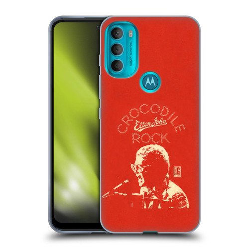 Elton John Artwork Crocodile Rock Single Soft Gel Case for Motorola Moto G71 5G
