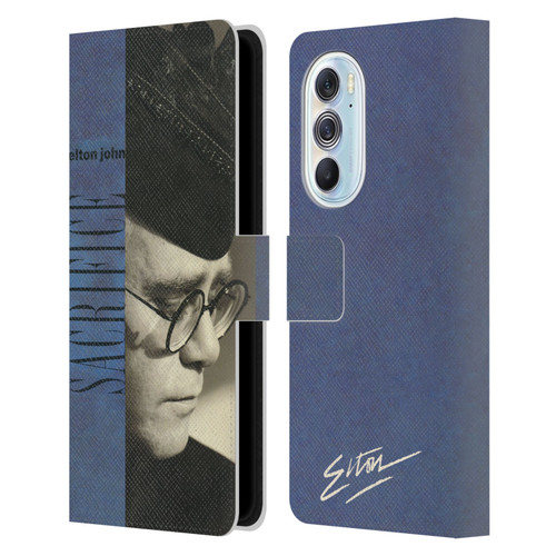 Elton John Artwork Sacrifice Single Leather Book Wallet Case Cover For Motorola Edge X30