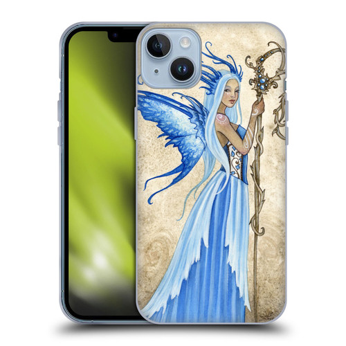 Amy Brown Elemental Fairies Blue Goddess Soft Gel Case for Apple iPhone 14 Plus