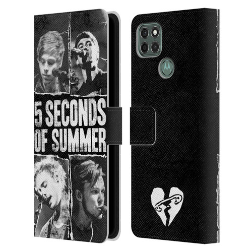5 Seconds of Summer Posters Torn Papers 2 Leather Book Wallet Case Cover For Motorola Moto G9 Power