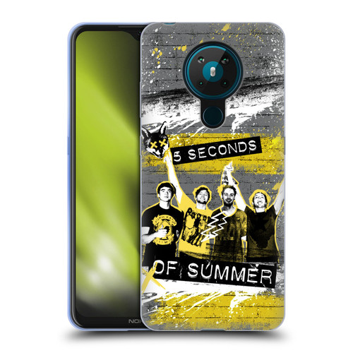 5 Seconds of Summer Posters Splatter Soft Gel Case for Nokia 5.3