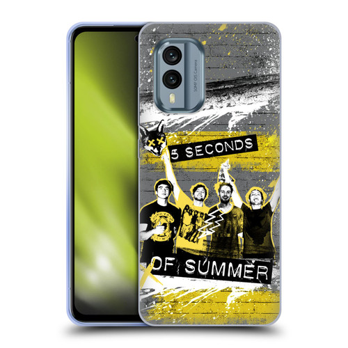 5 Seconds of Summer Posters Splatter Soft Gel Case for Nokia X30