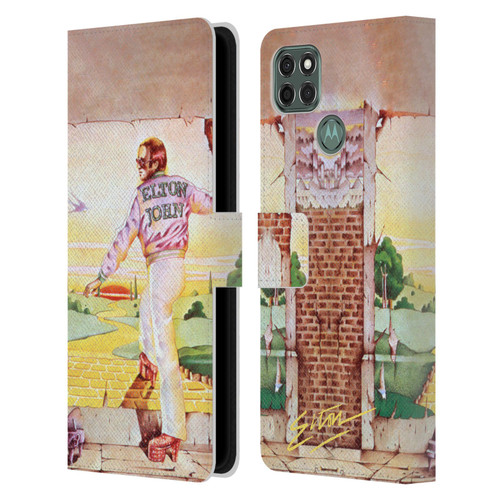 Elton John Artwork GBYR Album Leather Book Wallet Case Cover For Motorola Moto G9 Power