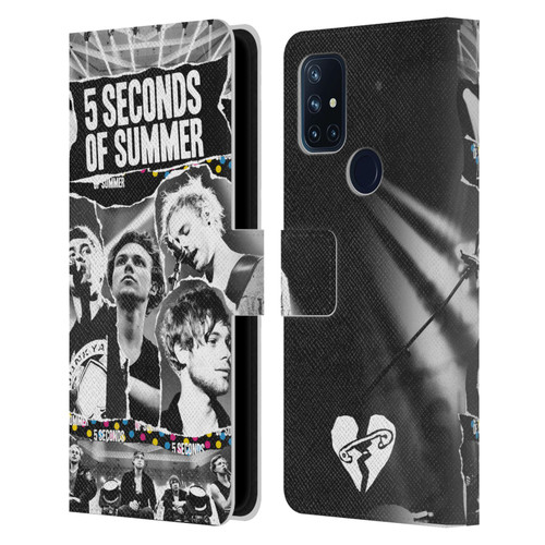 5 Seconds of Summer Posters Torn Papers 1 Leather Book Wallet Case Cover For OnePlus Nord N10 5G