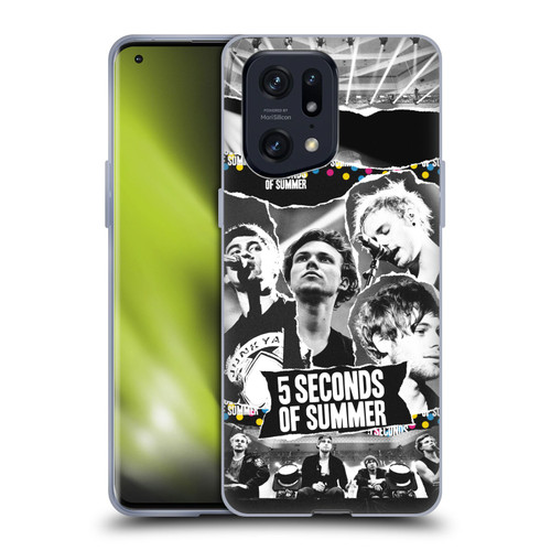 5 Seconds of Summer Posters Torn Papers 1 Soft Gel Case for OPPO Find X5 Pro