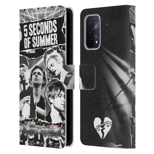 5 Seconds of Summer Posters Torn Papers 1 Leather Book Wallet Case Cover For OPPO A54 5G