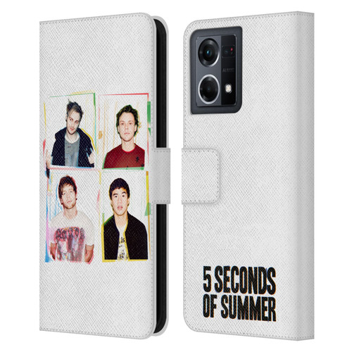5 Seconds of Summer Posters Polaroid Leather Book Wallet Case Cover For OPPO Reno8 4G
