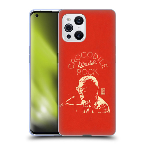 Elton John Artwork Crocodile Rock Single Soft Gel Case for OPPO Find X3 / Pro