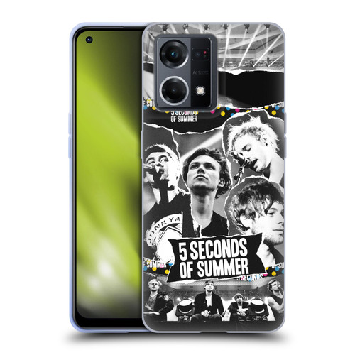 5 Seconds of Summer Posters Torn Papers 1 Soft Gel Case for OPPO Reno8 4G