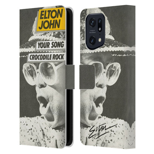 Elton John Artwork Your Song Single Leather Book Wallet Case Cover For OPPO Find X5 Pro