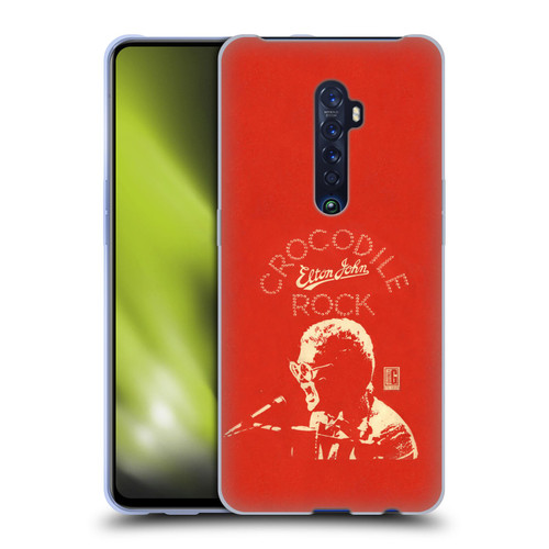 Elton John Artwork Crocodile Rock Single Soft Gel Case for OPPO Reno 2