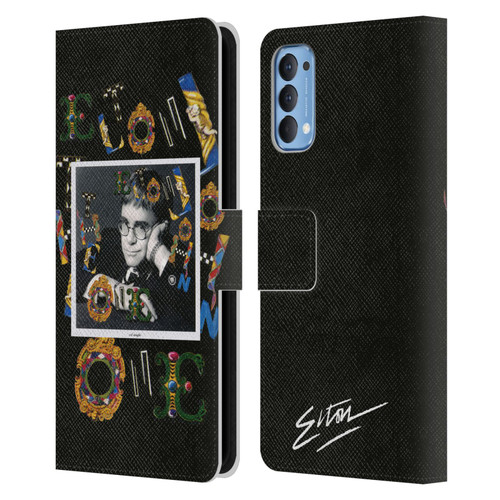 Elton John Artwork The One Single Leather Book Wallet Case Cover For OPPO Reno 4 5G