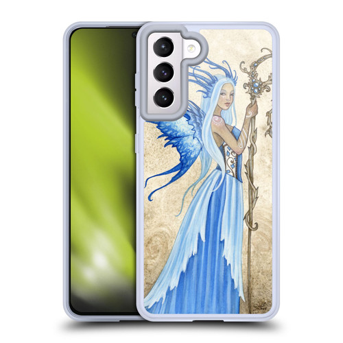 Amy Brown Elemental Fairies Blue Goddess Soft Gel Case for Samsung Galaxy S21 5G