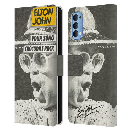 Elton John Artwork Your Song Single Leather Book Wallet Case Cover For OPPO Reno 4 5G