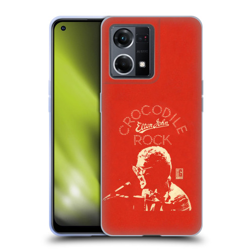 Elton John Artwork Crocodile Rock Single Soft Gel Case for OPPO Reno8 4G