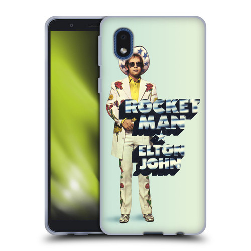 Elton John Artwork Rocket Man Single Soft Gel Case for Samsung Galaxy A01 Core (2020)