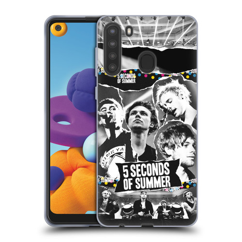 5 Seconds of Summer Posters Torn Papers 1 Soft Gel Case for Samsung Galaxy A21 (2020)