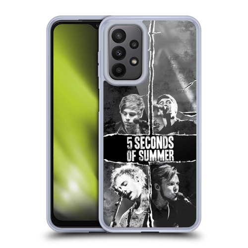 5 Seconds of Summer Posters Torn Papers 2 Soft Gel Case for Samsung Galaxy A23 / 5G (2022)